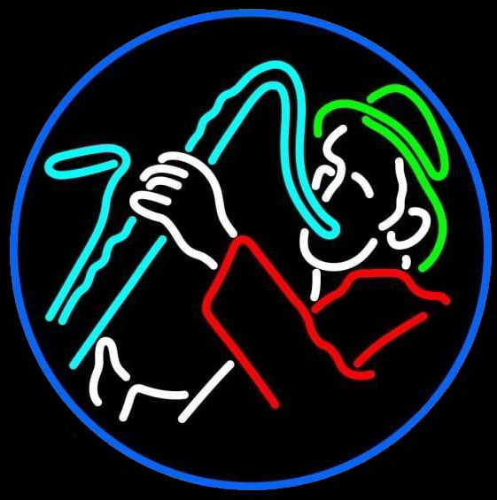 Man With Saxphone Neon Sign